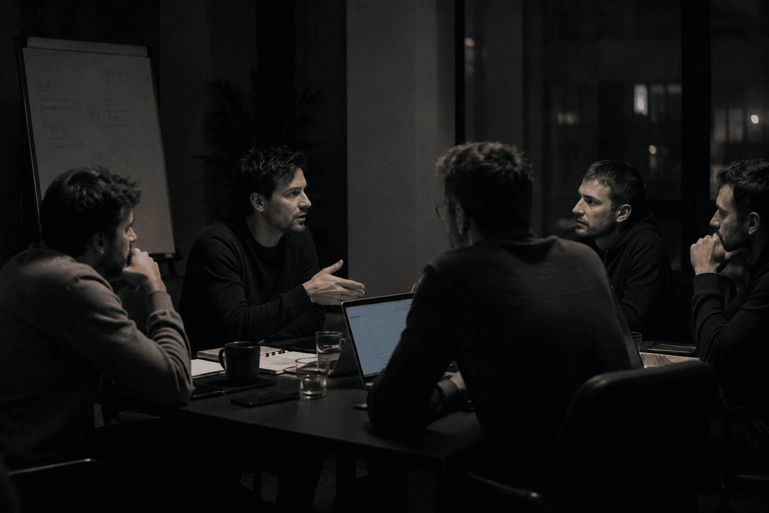 A technical scenario on screen during a session