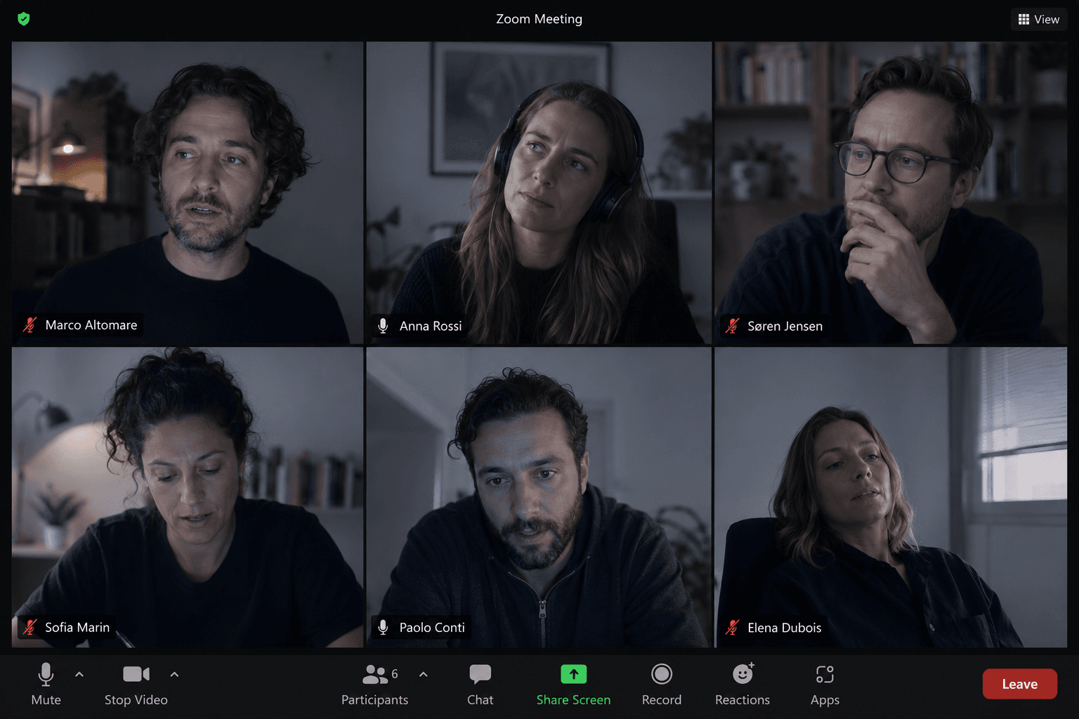 A remote cohort session in progress